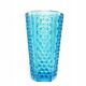 Studs vase, modernism, blue glass, Ząbkowice, Poland, 1970s