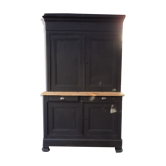 Buffet deux corps noir mat