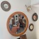 Large elm mirror