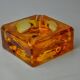 Orange ice cube ashtray by Antonio Imperatore, Murano glass, Italy, 1970