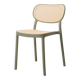 Colorful green chair with retro cane look