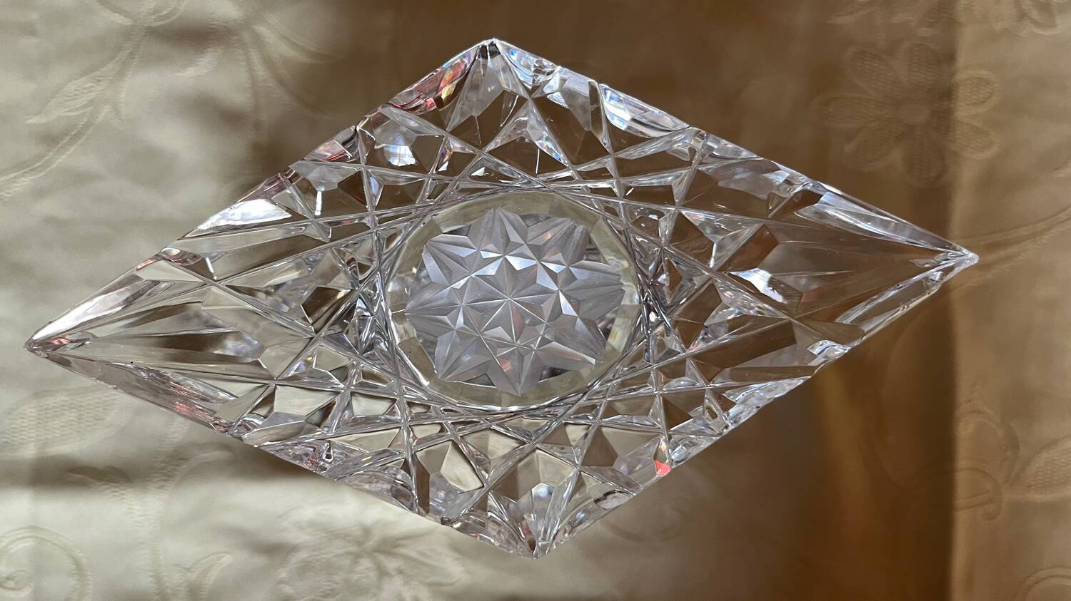 Vintage cut crystal vase