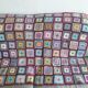 Plaid vintage crochet granny square multicoloured