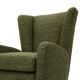 Set of green fabric armchairs, 1940s