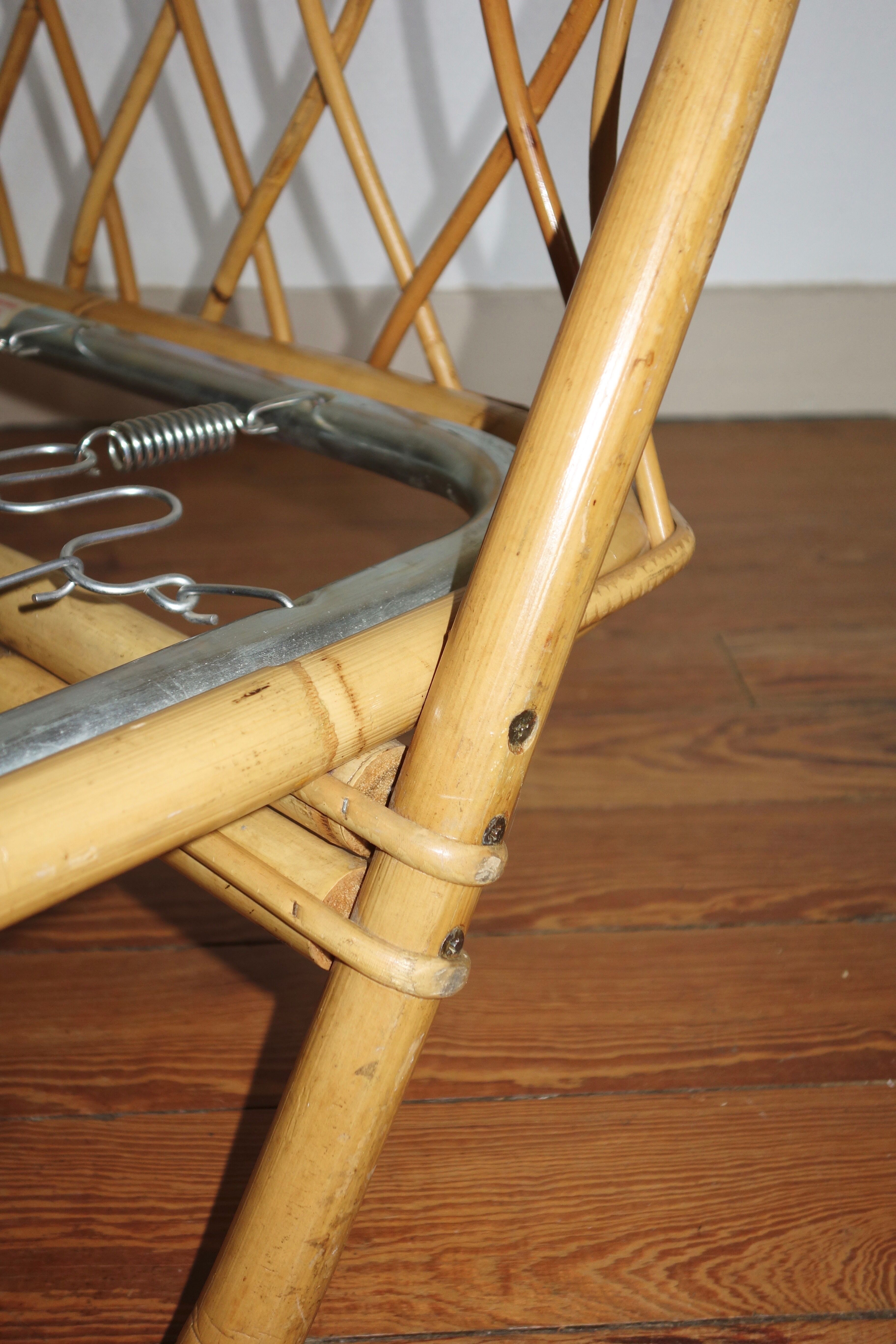 Bed basket rattan 60s