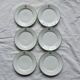 6 monogrammed dessert plates Limoges porcelain