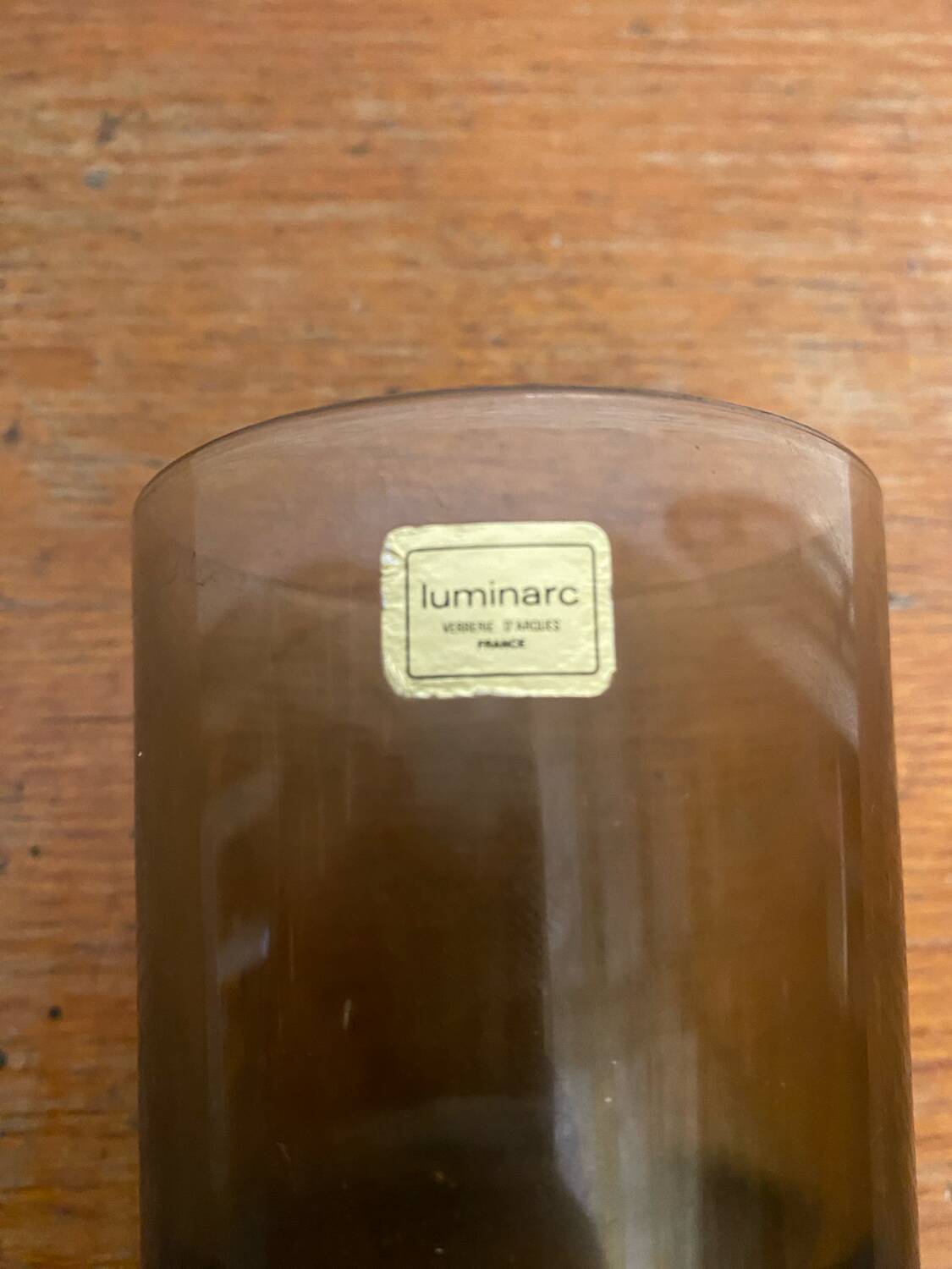 Série de 6 verres à whisky Luminarc verre moulé fumé vintage