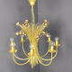 Vintage metal flower chandelier, 1980s
