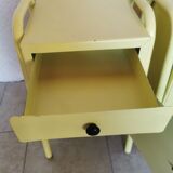 Pair of boarding school bedside tables