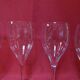 4 crystal glasses of Baccarat model Saint Remy H 18.5 cm signed