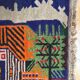 Afghan carpet 80s MOTIF VILLAGE IN PRINTEMPS 85x148cm