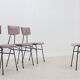 Set of 4 Italian mid century style dining chairs 1950s