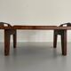 Wooden coffee table with a lovely square pattern, serving tray, 1960s, Germany.