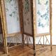 Bamboo and rice straw floral patterns screen