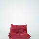 Togo set of chair and pouf in raspberry velvet