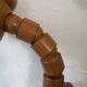 Pair of articulated Scandinavian wall lights SOLBACKEN in vintage wood