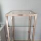 Brass shelf and glass on wheels Pierre Vandel