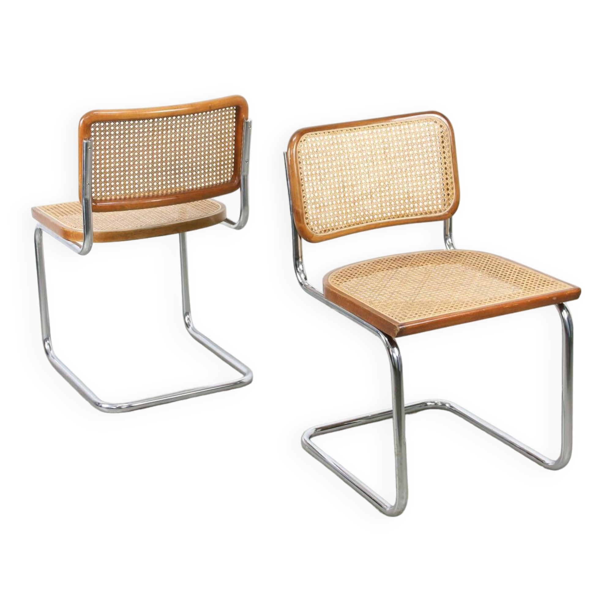 Chaise vintage marron B32 Cesca par Marcel Breuer, set de 2
