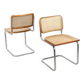 Chaise vintage marron B32 Cesca par Marcel Breuer, set de 2