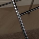 Vintage Chrome Folding Chairs (Pair) | Brown Corduroy Upholstery