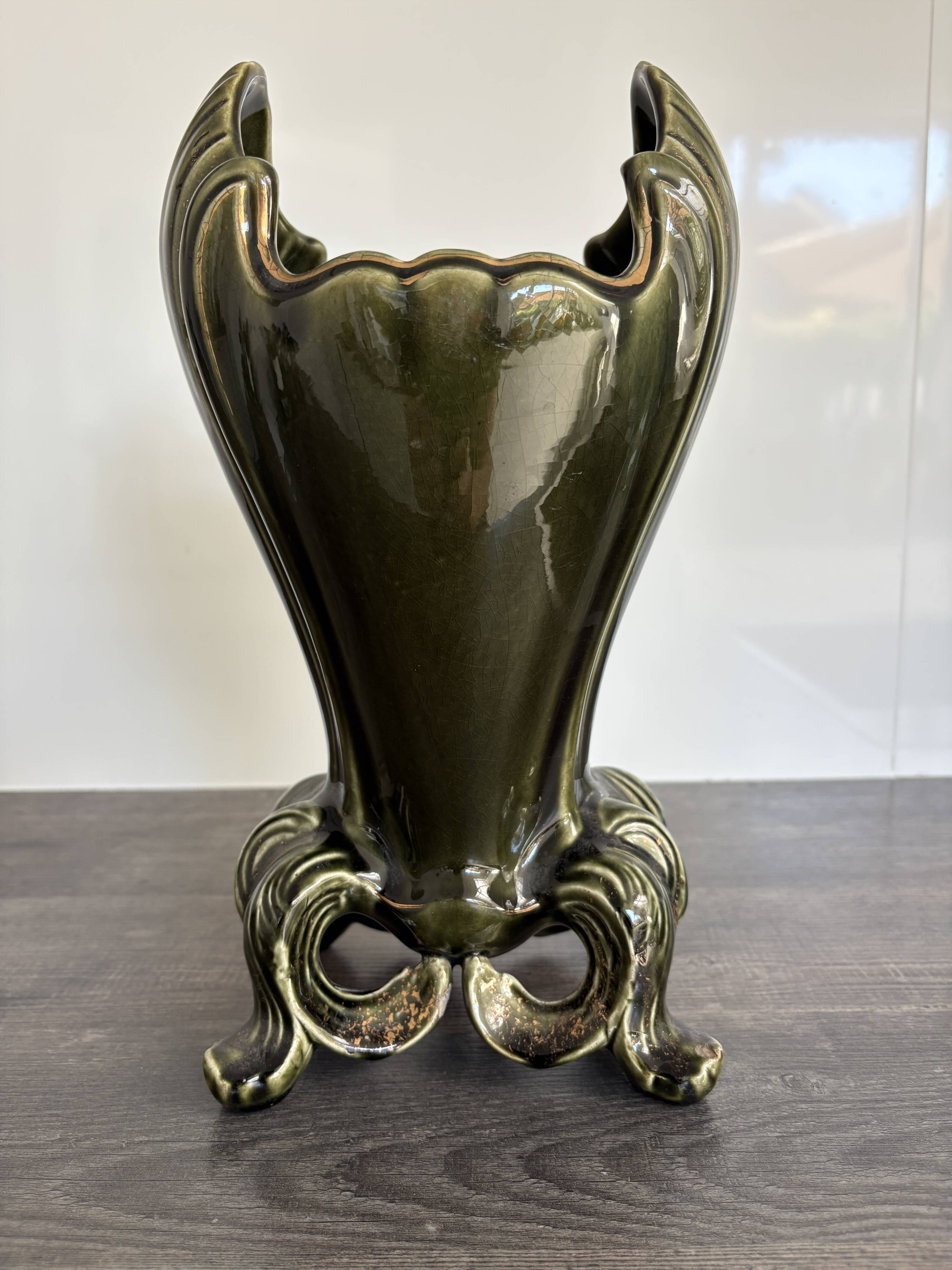 Antique glazed ceramic vase