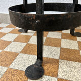 Brutalist wrought iron tripod stool from the 60s