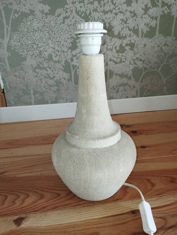pied de lampe vintage en grès chamotté