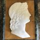 Profile of a young man in the style of antique marble.
