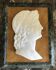 Profile of a young man in the style of antique marble.