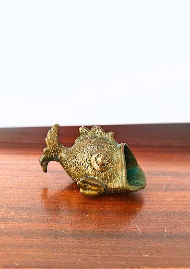 Bronze Fish Ashtray Attributed to Walter Bosse