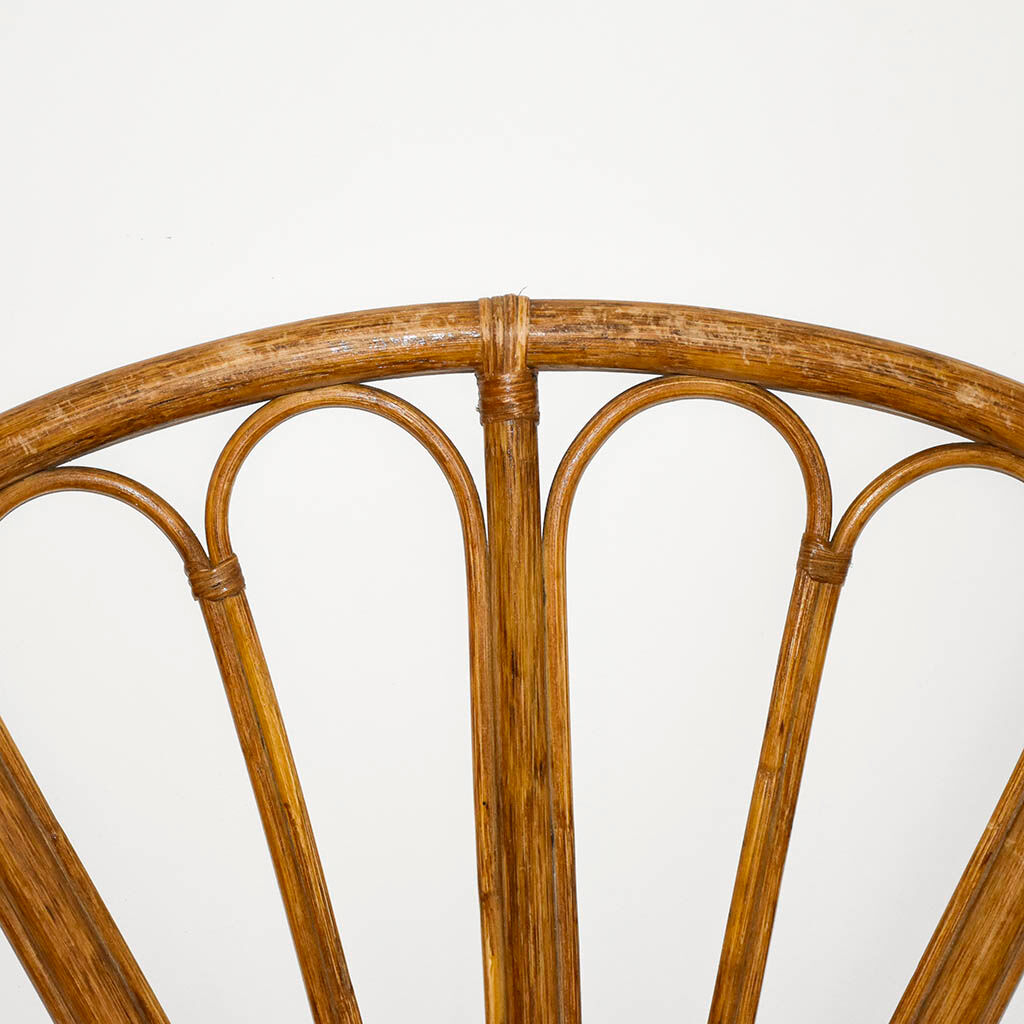 Brown rattan headof 1 seat 1 person L 100 cm vintage