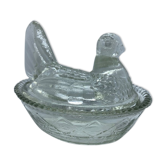 Beurrier en verre poule