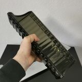 Large pocket in smoked glass and chrome steel, 1930