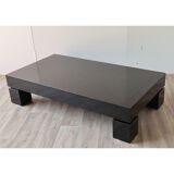 Modernist coffee table in black lacquered wood 1970