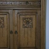 Antique oak grocery furniture