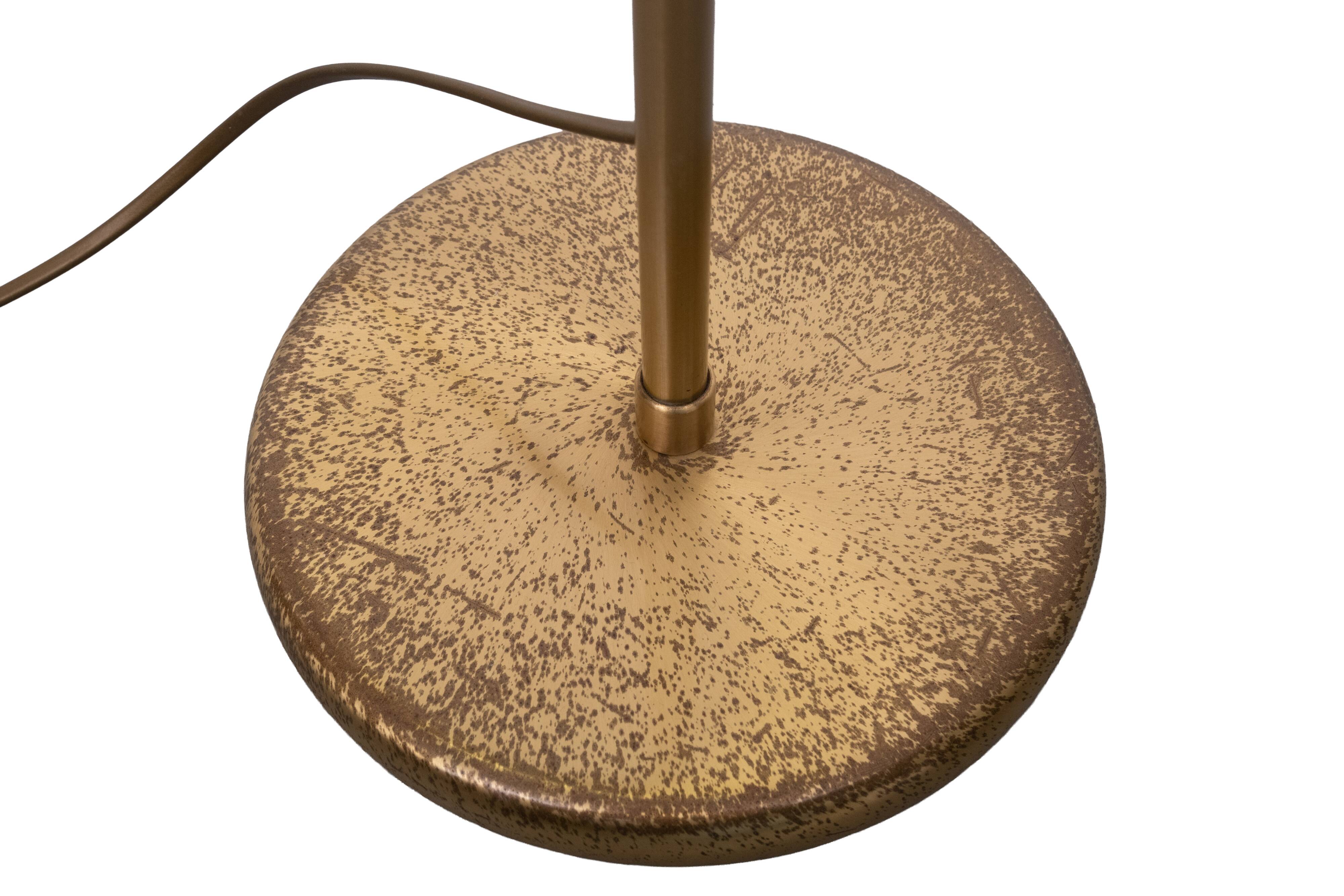 Brass Swing Arm Library floor lamp Holtkoetter Germany 1980s