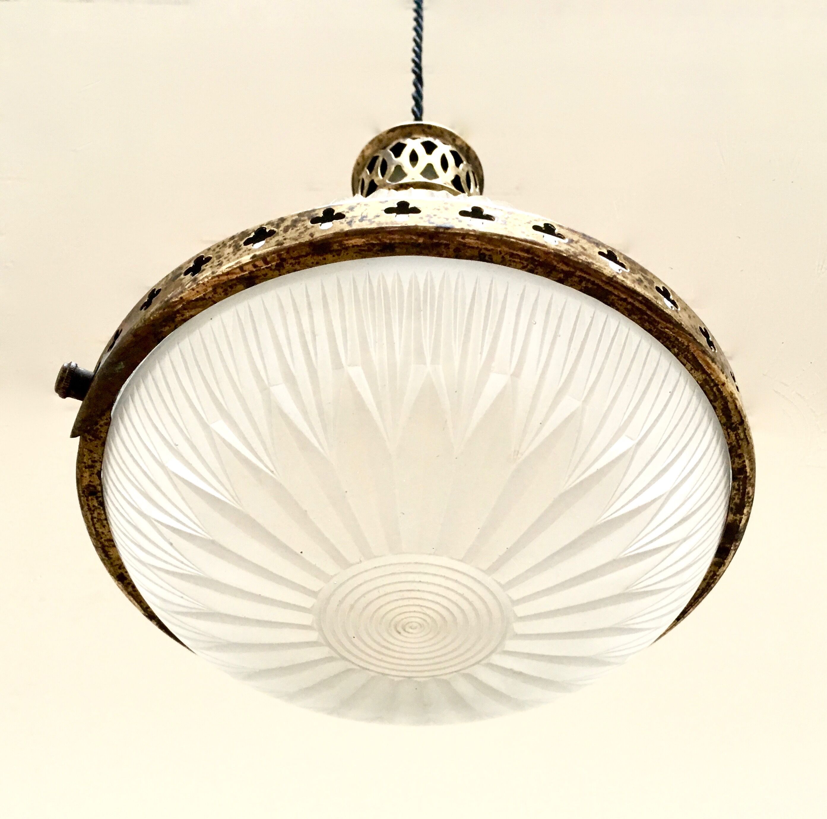 Suspension Holophane circa 1920