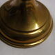 Pair of fluted brass candlesticks Louis XVI style