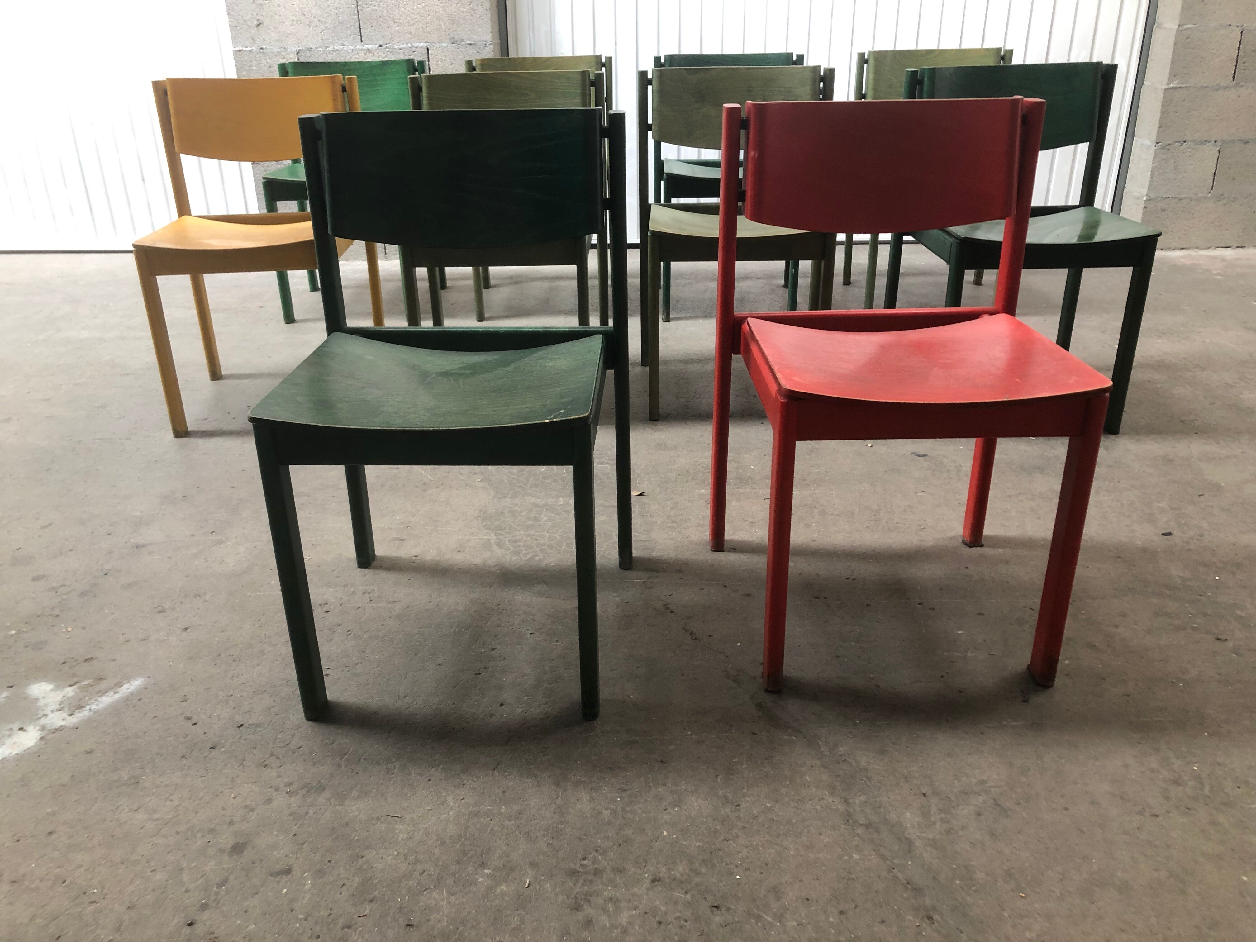 Series 10 colorful chairs design of the 80s