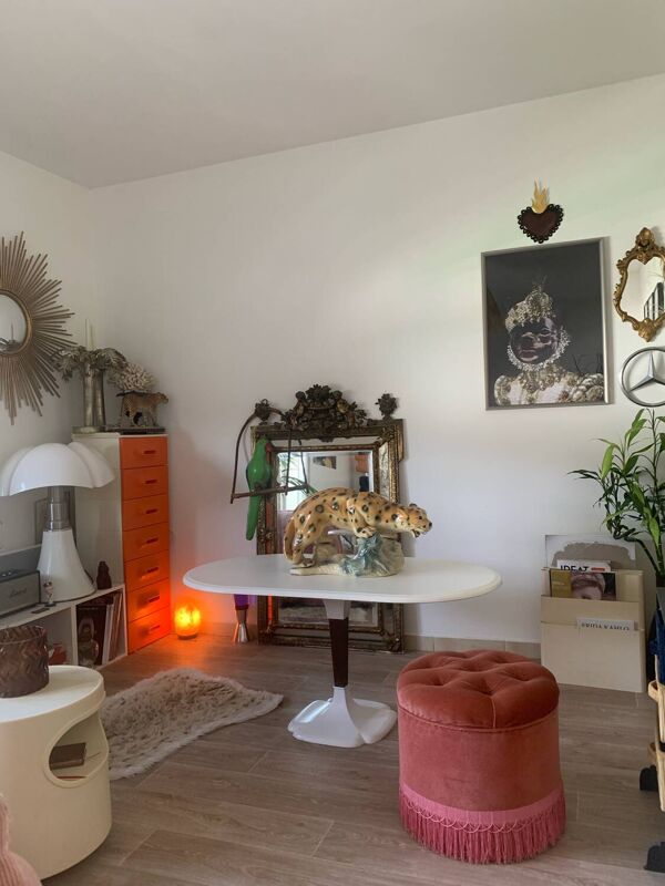 Table basse pied tulipe Gautier vintage