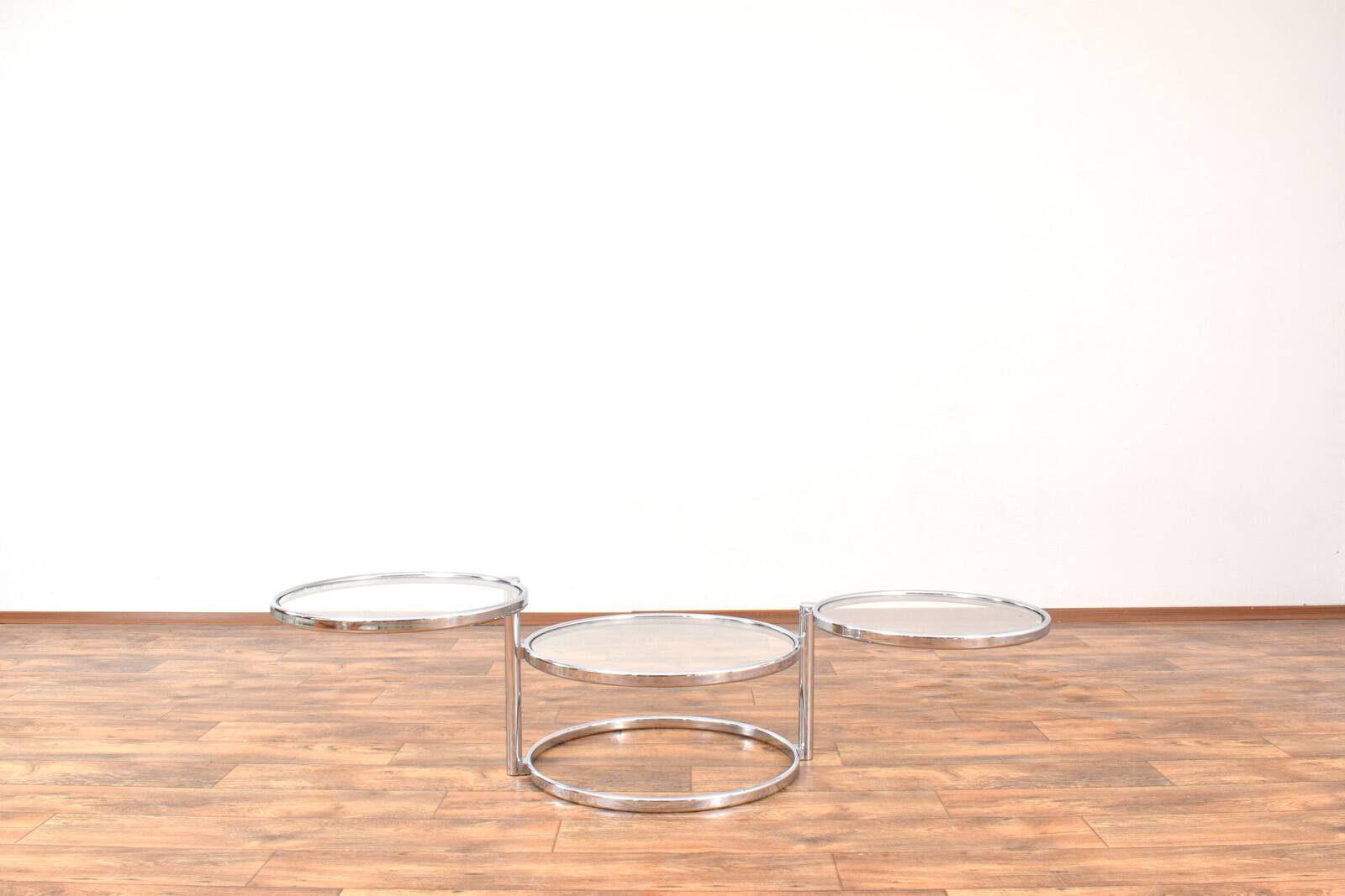 Vintage Chrome Swivel Coffee Table, 1970s