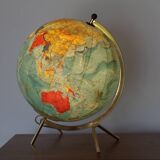 TARIDE glass luminous terrestrial globe 1966