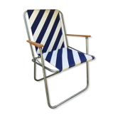 Chaise ancienne pliante métal 1970