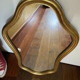 Wooden mirror guaranteed gilded with sheet 59x36cm