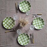 La Redoute x Selency set of 4 green dinner plates