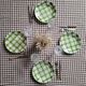La Redoute x Selency set of 4 green dinner plates