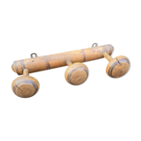 Wooden mushroom coat bearer hook