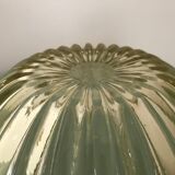 Saladier ancien en verre jaune