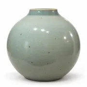 Grand vase boule en grès émaillé céladon – Le Cep, Villenauxe-la-Grand