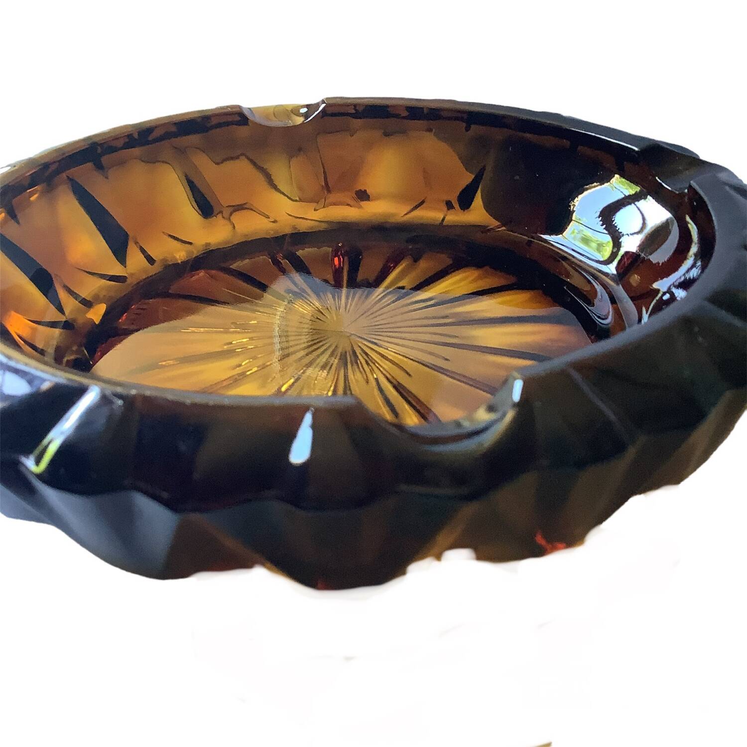 Amber glass ashtray 🇫🇷